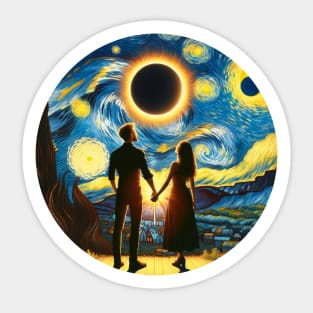 Eclipse 2024 Shirt Van Gogh Eclipse Tshirt Total Solar Eclipse Shirt April 8 2024 Tee Eclipse 2024 Matching Couple Eclipse Sticker